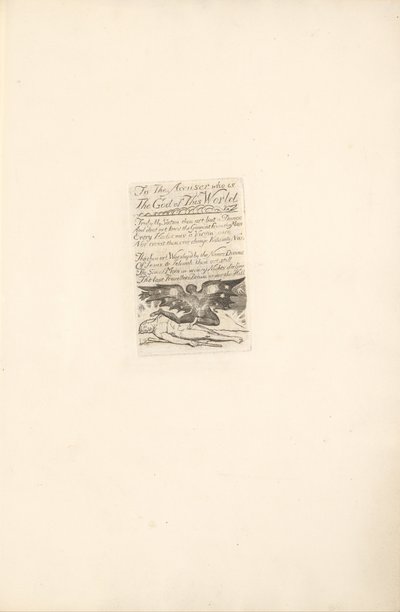 For the Sexes. The Gates of Paradise, Plate 19, To The Accuser... (Bentley 21) by William Blake
